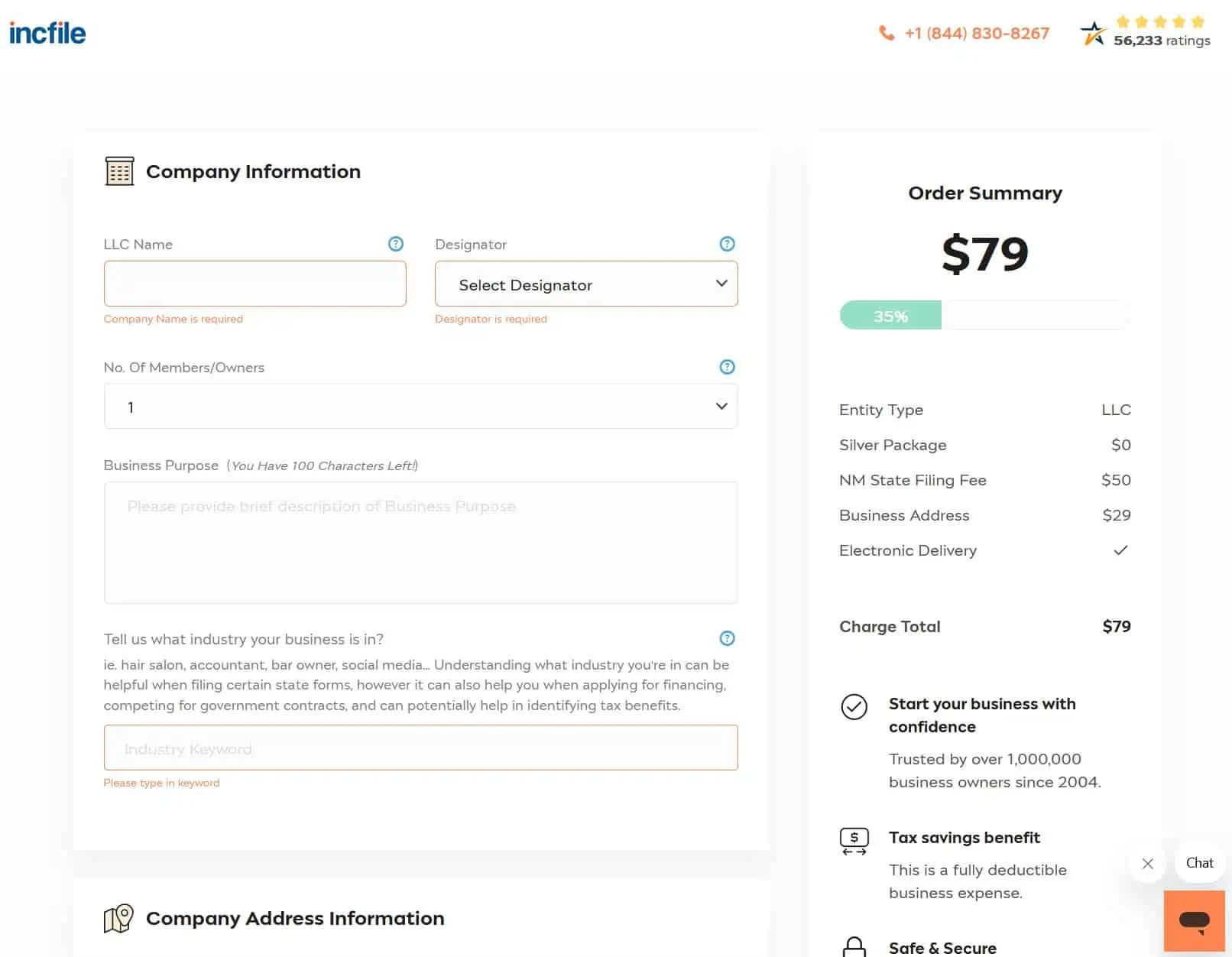 rellenar datos de la llc